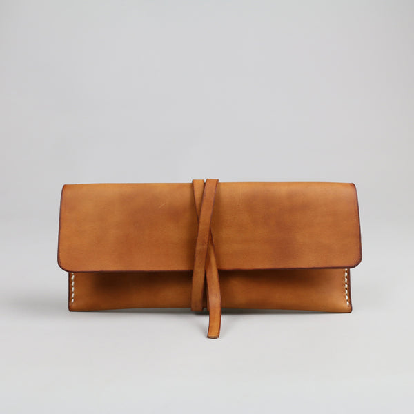 Womens Handmade Slim Leather Long Wallets Purse Clutch for Women Accessories