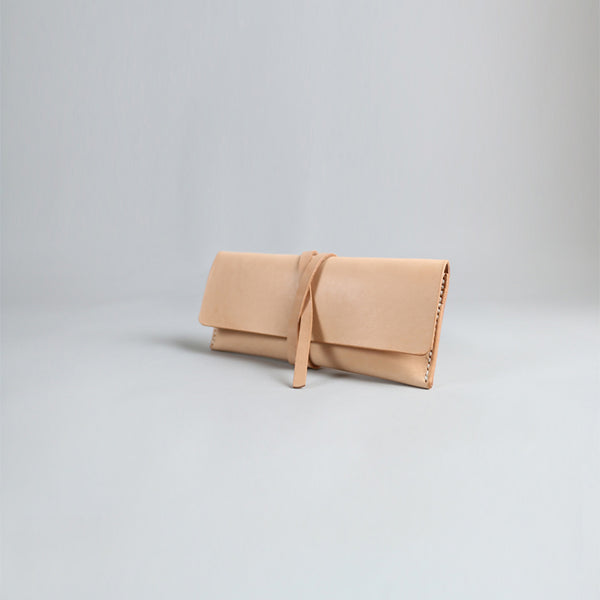 Womens Handmade Slim Leather Long Wallets Purse Clutch for Women