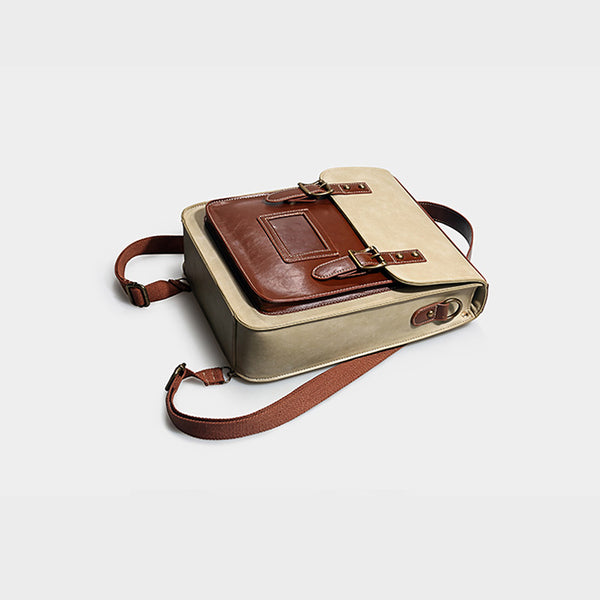 Womens Leather Backpack Purse Crossbody Laptop Messenger Bag Book Bags for Women Handmade