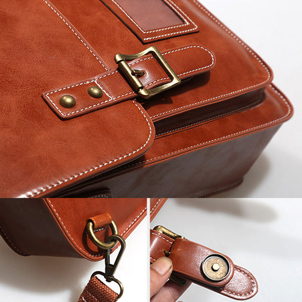 Womens Leather Backpack Purse Crossbody Laptop Messenger Bag Book Bags for Women Vintage