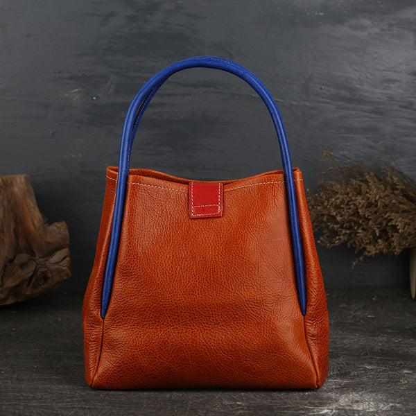 Womens Leather Bucket Bag Purse Leather Tote Handbags for Women Boutique