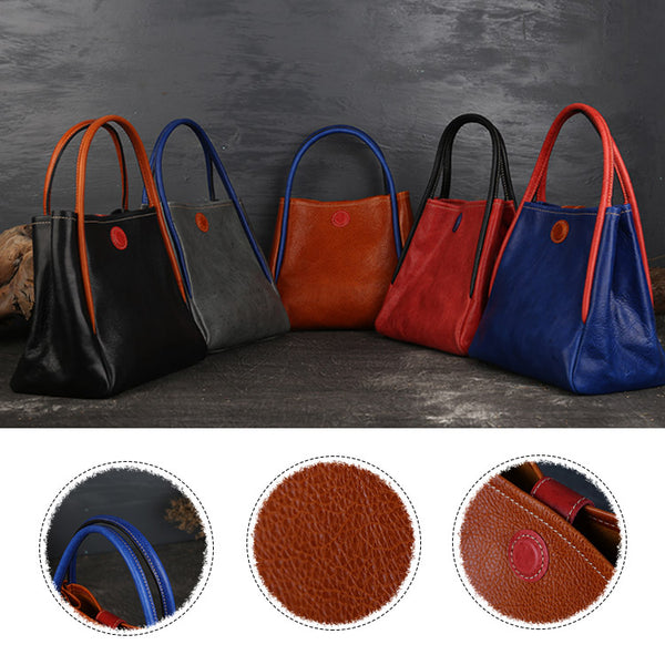 Womens Leather Bucket Bag Purse Leather Tote Handbags for Women gift