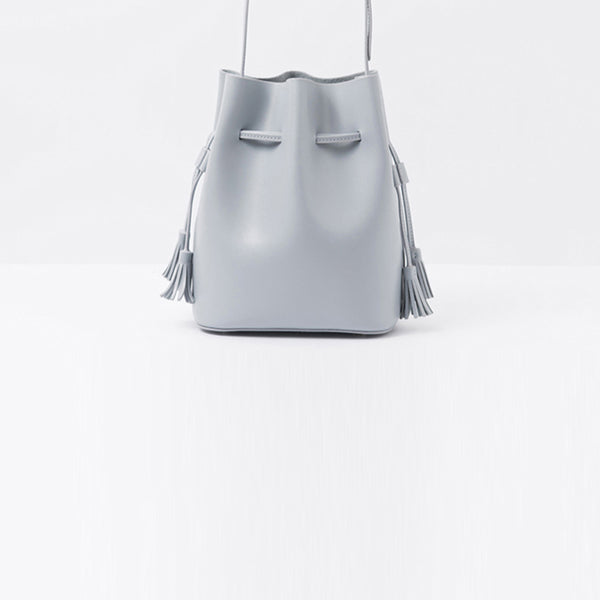 Womens Leather Bucket Bag Small Crossbody Bags Purse for Women Handmade