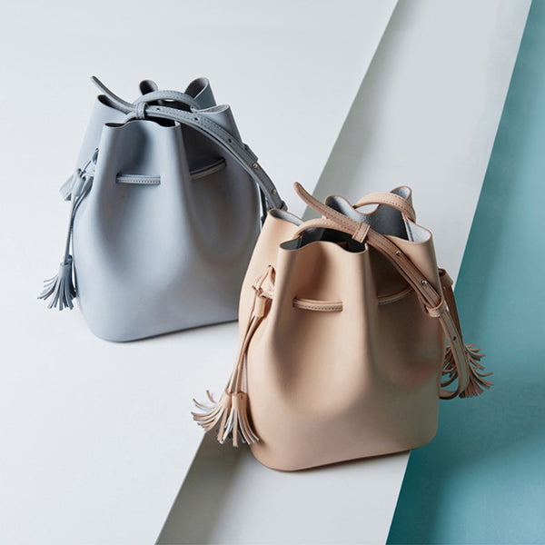 Womens Leather Bucket Bag Small Crossbody Bags Purse for Women chic