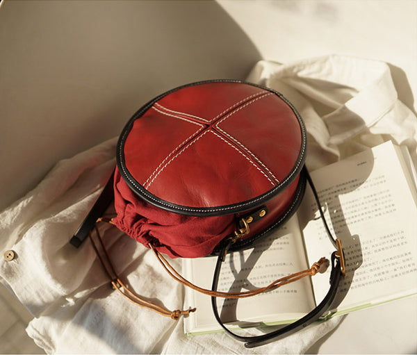 Womens Leather Circle Bag