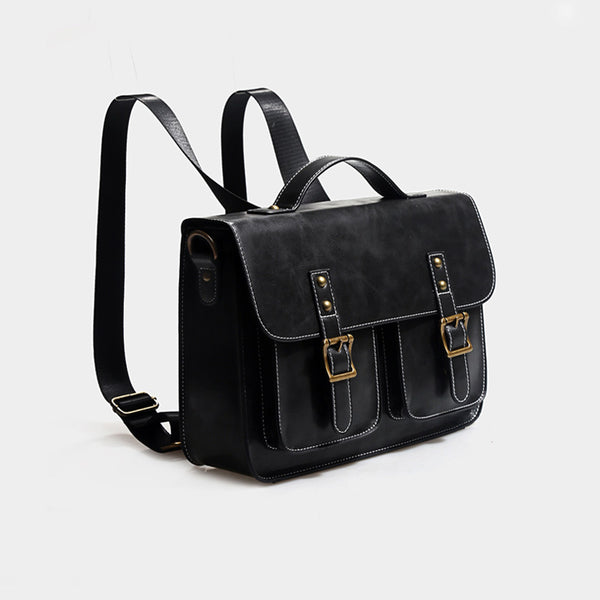 Womens Leather Crossbody Laptop Messenger Bag Messenger Backpack for Women beautiful