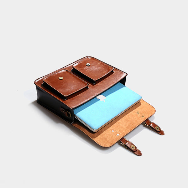 Womens Leather Crossbody Laptop Messenger Bag Messenger Backpack for Women best