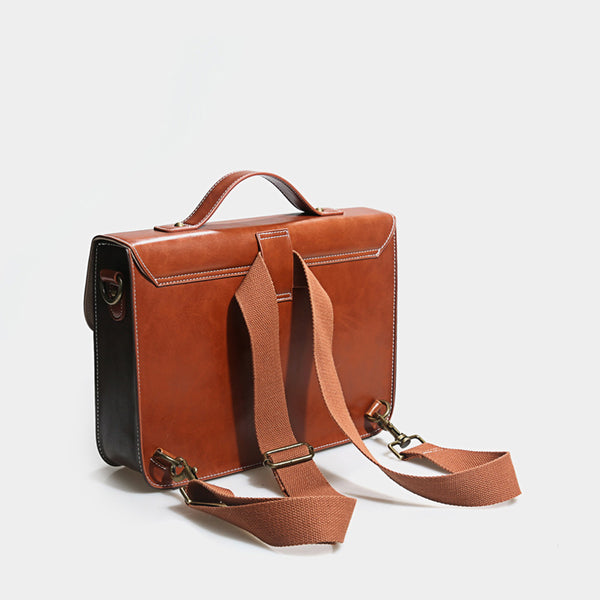 Womens Leather Crossbody Laptop Messenger Bag Messenger Backpack