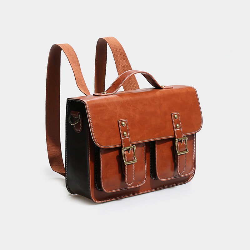 Womens Leather Crossbody Laptop Messenger Bag