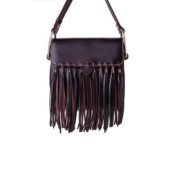 Womens Leather Fringe Crossbody Bag Western Purses Cross Shoulder Bag for Women Cute