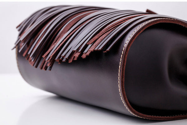 Womens Leather Fringe Crossbody Bag Western Purses Cross Shoulder Bag for Women Gift