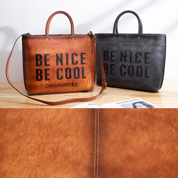 Womens Leather Tote Bag Large Capacity Handbags Purses for Women Genuine Leather