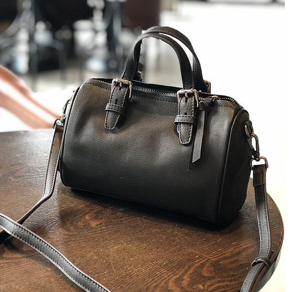 Womens Leather Trending Handbags Boston Bag Cross Shoulder Bag For Women Cowhide