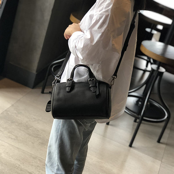 Womens Leather Trending Handbags Boston Bag Cross Shoulder Bag For Women Handmade