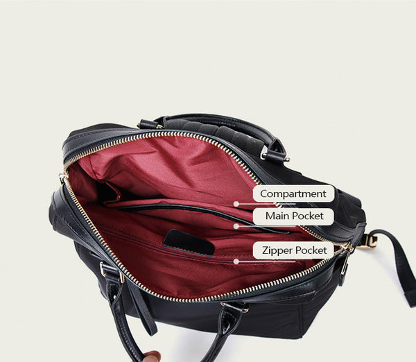 Womens Lightweight Nylon Backpack Purse Ladies Rucksack Bag Inside