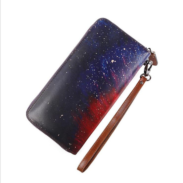 Womens Long Leather Wristlet Wallet Purse With Card Holder Zip Around Wallet For Women Best