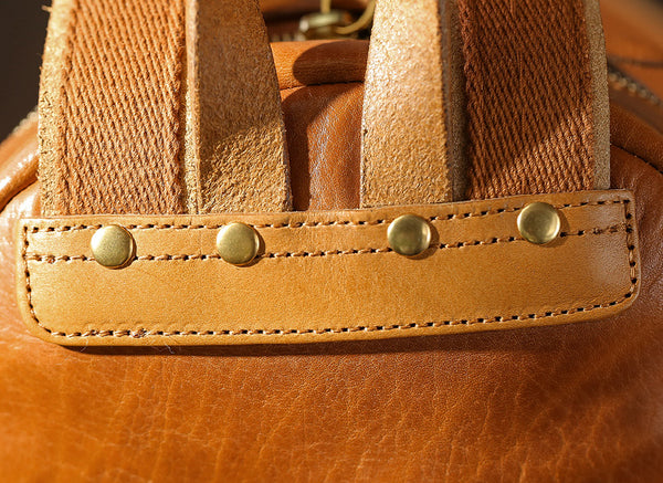 Womens Mini Black Leather Backpack Bag Womens Leather Rucksack Details