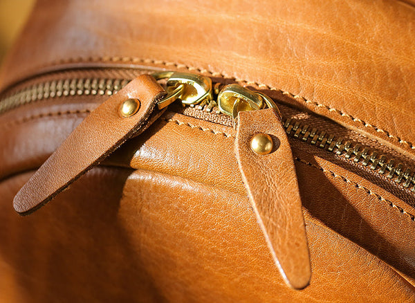 Womens Mini Black Leather Backpack Bag Womens Leather Rucksack Handmade