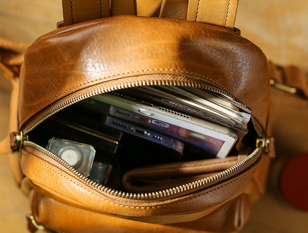 Womens Mini Black Leather Backpack Bag Womens Leather Rucksack Nice