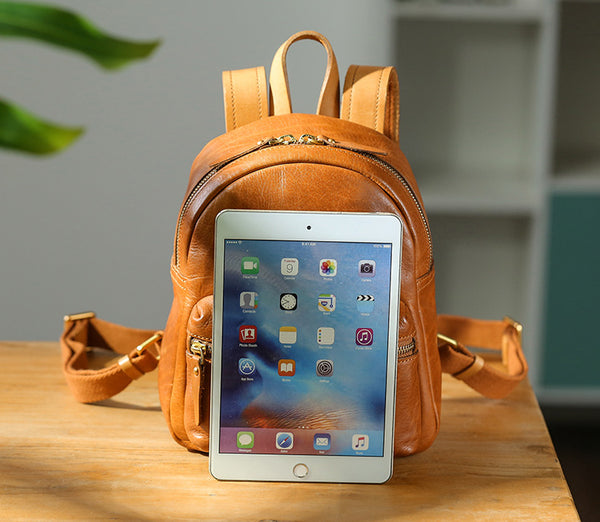 Womens Mini Black Leather Backpack Bag Womens Leather Rucksack Original