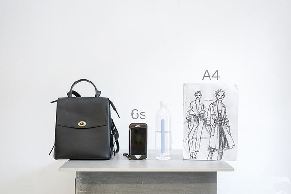 Womens Mini Black Leather Backpack Bag Cute Backpacks For Women Cute