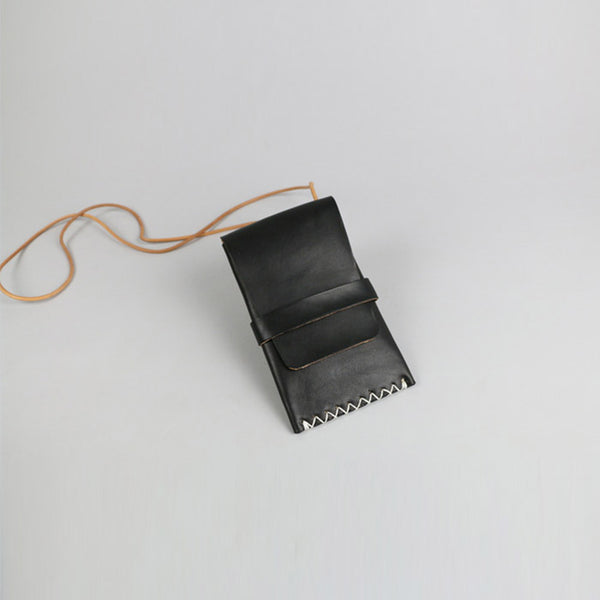 Womens Mini Leather Crossbody Phone Bags Over The Shoulder Purse Handmade