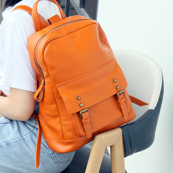 Womens Small Black Leather Backpack Bags Rucksack Purse For Women Cool