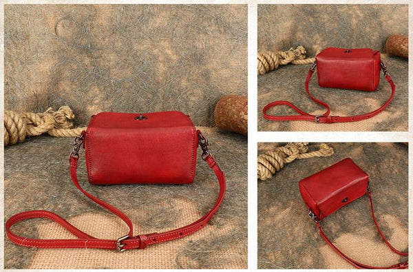 Ladies Small Leather Satchel Bag Cross Shoulder Bag For Women