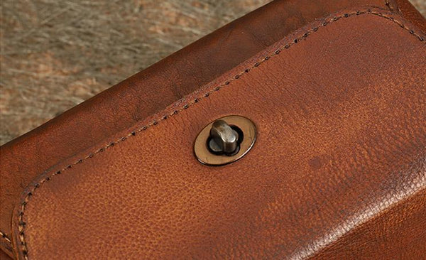 Womens Small Boxy Leather Crossbody Purse Leather Shoulder Bag For Women Original