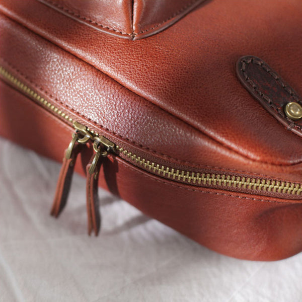 Womens Small Brown Genuine Leather Backpack Bag Purse Nice Backpacks for Women Inside