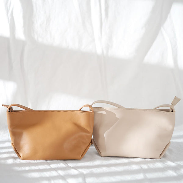 Womens Small Cowhide Leather Crossbody Purse Side Bags for Women Handmade