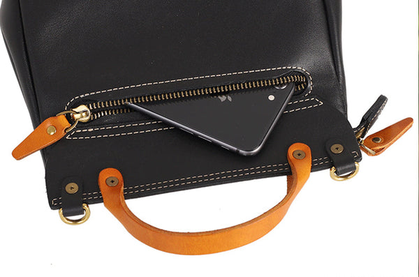 Womens Small Green Leather Shoulder Bag Satchel Backpack For Women Durable