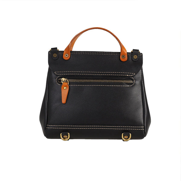 Womens Small Green Leather Shoulder Bag Satchel Backpack For Women Funky