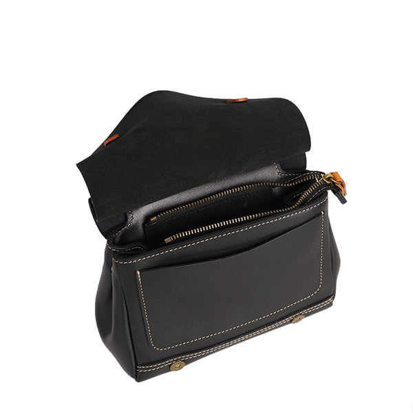 Womens Small Green Leather Shoulder Bag Satchel Backpack For Women Genuine Leather