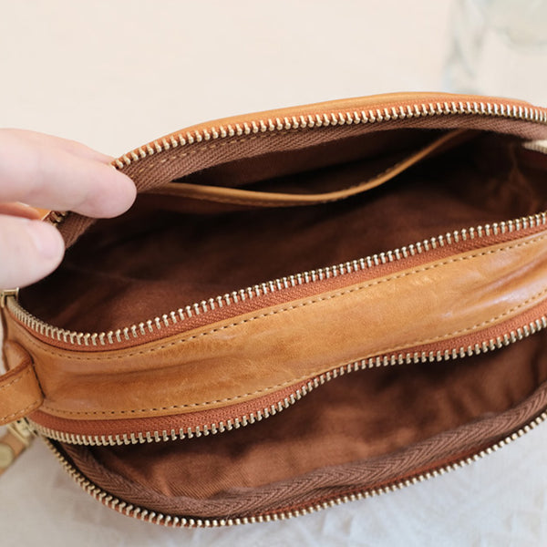 Fashion Women's Leather Chest Sling Bag Crossbody Sling Pack For Women Inside