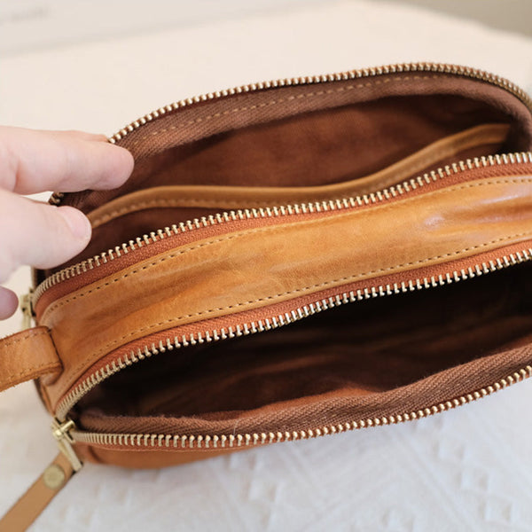 Fashion Women's Leather Chest Sling Bag Crossbody Sling Pack For Women Inside