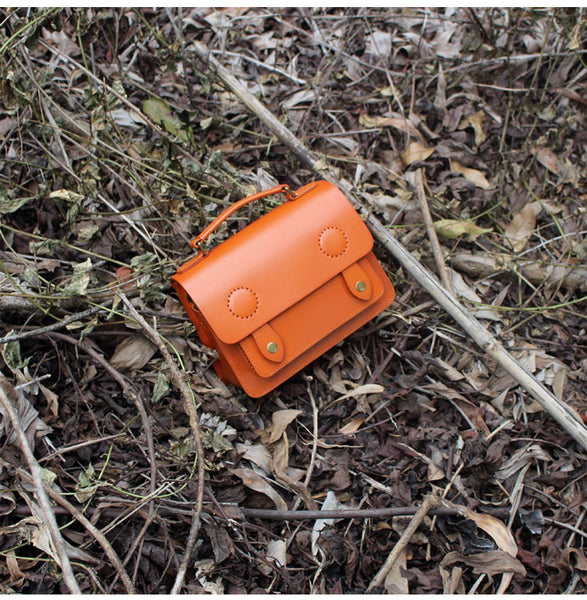 Womens Small Leather Satchel Messenger Bags Square Crossbody Bag Purse for Women Designer