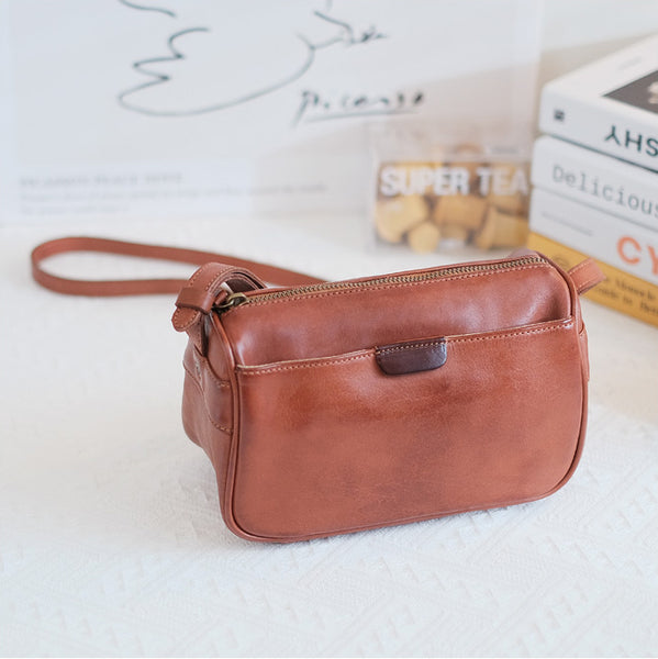Womens Small Leather Shoulder Bag Genuine Leather Crossbody Bags Cowhide