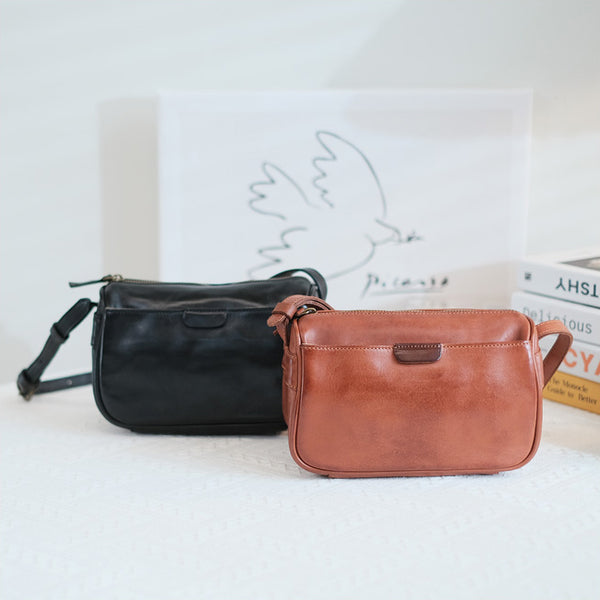 Womens Small Leather Shoulder Bag Genuine Leather Crossbody Bags Funky