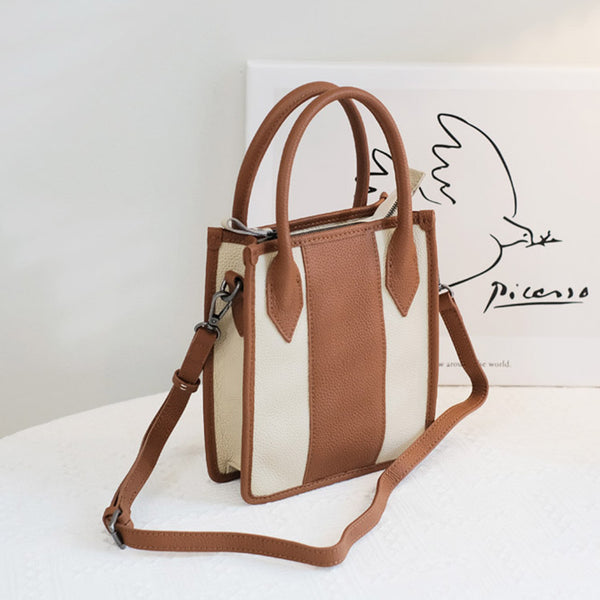 Womens Small Leather Tote Bag Cross Body Handbags For Women Badass