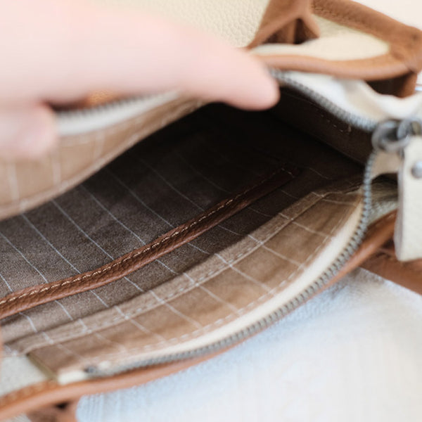 Womens Small Leather Tote Bag Cross Body Handbags For Women Inside