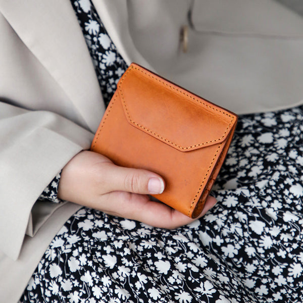 Womens Small Leather Wallet Purse Trifold Wallet For Women Affordable