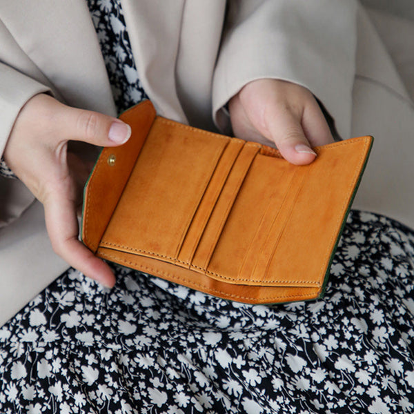 Womens Small Leather Wallet Purse Trifold Wallet For Women Durable