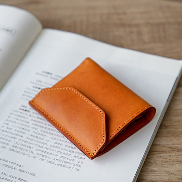 Womens Small Leather Wallet Purse Trifold Wallet For Women Genuine-Leather
