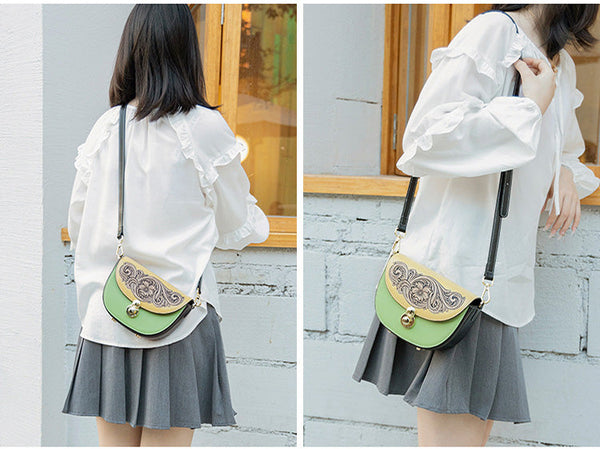 Womens Small Over The Shoulder Purse Genuine Leather Crossbody Bags Cowhide