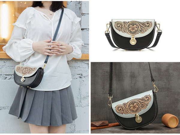 Womens Small Over The Shoulder Purse Genuine Leather Crossbody Bags Elegant