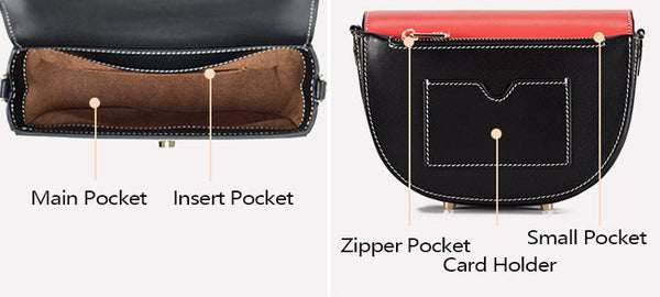 Womens Small Over The Shoulder Purse Genuine Leather Crossbody Bags Inside