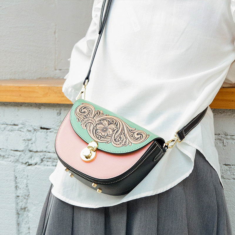 Womens Small Over The Shoulder Purse Genuine Leather Crossbody Bags Unique