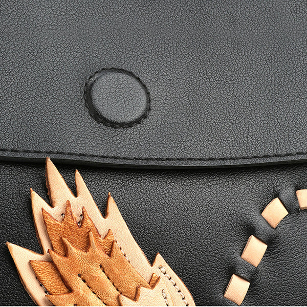 Womens Small Real Leather Backpack Bag Purse Black Fashion Backpacks for Girls cowhide