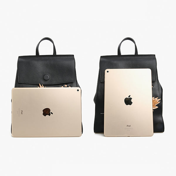 Womens Small Real Leather Backpack Bag Purse Black Fashion Backpacks for Girls fashion